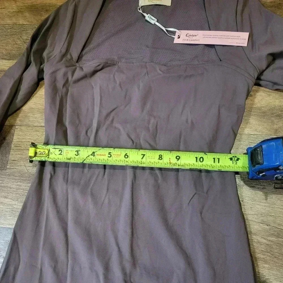 NWT Qinsen Dark Gray Square Neck Wide Leg Jumpsuit Size Medium - Picture 7 of 11